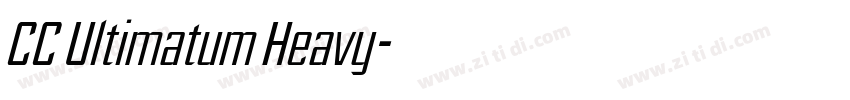 CC Ultimatum Heavy字体转换